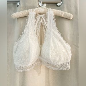 Maurice’s Ivory White Lace Padded Racerback Bralette Size XL NWT